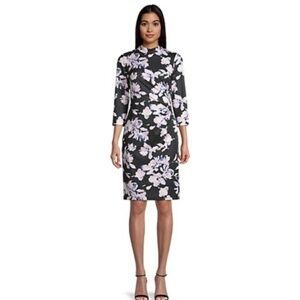 ELIZA J Black floral dress